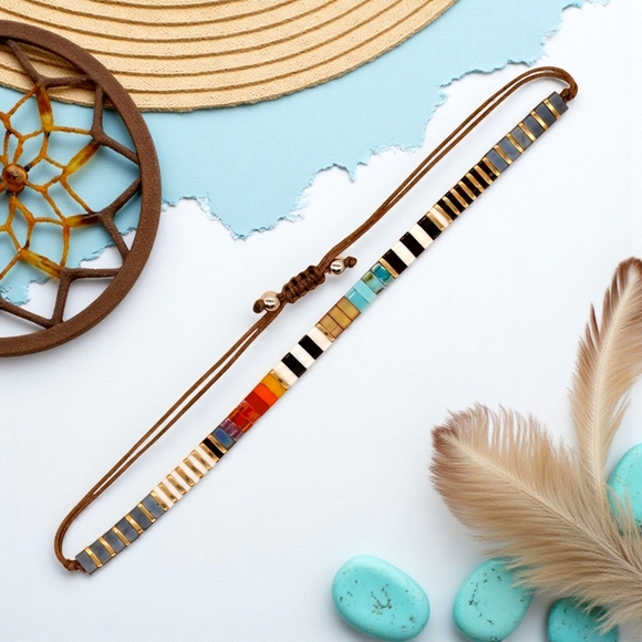 🆕️Handmade Tila Bead Bracelet | Boho Chic Adjustable Stacking Trendy Jewelry✨ - Picture 1 of 15